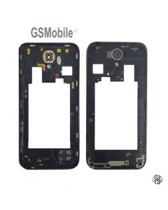 Chasis intermedio con cristal de la camara trasera para LG K10 2017 M250N Negro