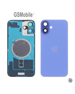 Tapa trasera + Soporte de metal para iPhone 16 - Azul