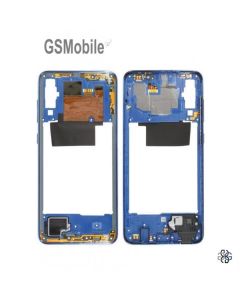 Marco intermedio para Samsung A705F Galaxy A70 Original Azul