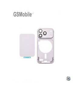 Ch&acirc;ssis interm&eacute;diaire avec coque arri&egrave;re pour iPhone 17 Pro Max Blanc