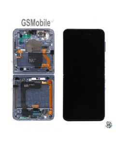 Écran Complet avec Châssis pour Samsung Z Flip4 Galaxy F721B Bleu Original