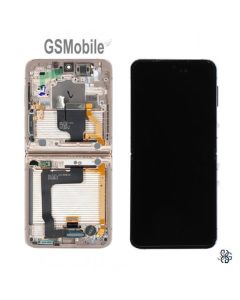 Écran Complet avec Châssis pour Samsung Z Flip4 Galaxy F721B Doré Original
