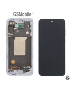 Écran Complet avec Châssis pour Samsung Galaxy A55 5G A556B Bleu Original