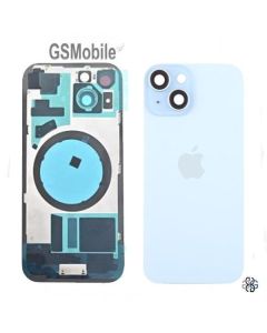 Cover Posteriore + Supporto in Metallo per iPhone 15 Plus Blu